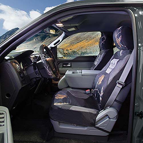Realtree Black Camo Seat Cover Low Back For Trucks, Cars And Suvs #TOP5