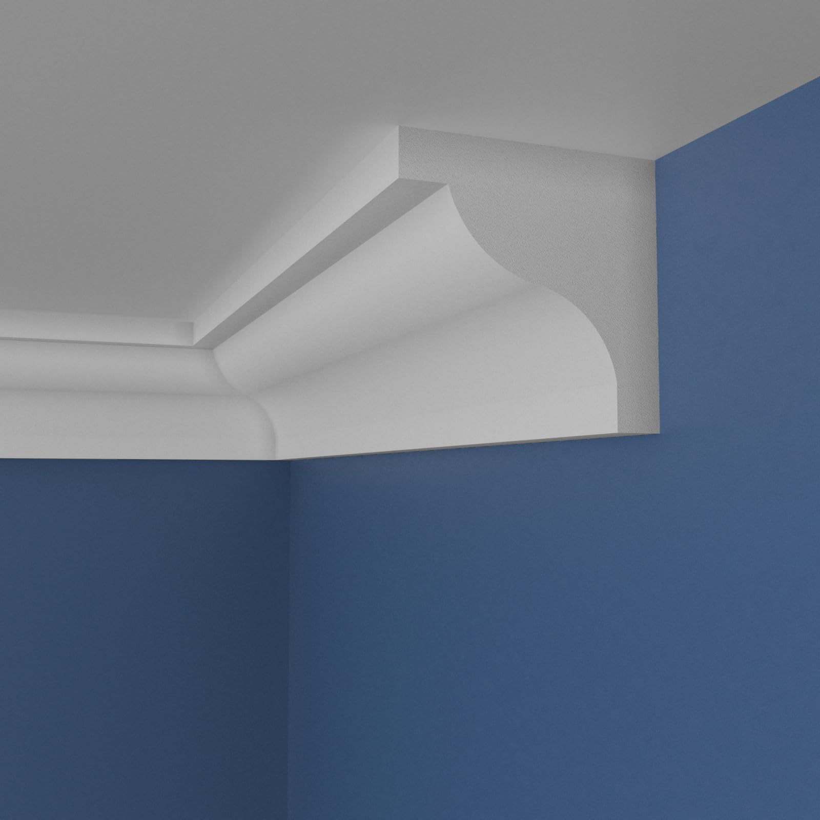 WOLDECOR XPS Cornice Coving – Decorative Coving Moulding for Ceilings, Lightweight Paintable Ceiling Coving Trim, Easy DIY Installation, Durable and Moisture Resistant (WS02, 20 Meters)