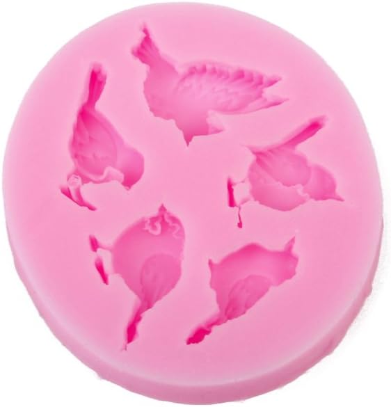 Bird Pattern 3D Fondant Cake Mold Candy Sugar craft Cutter Baking Tool