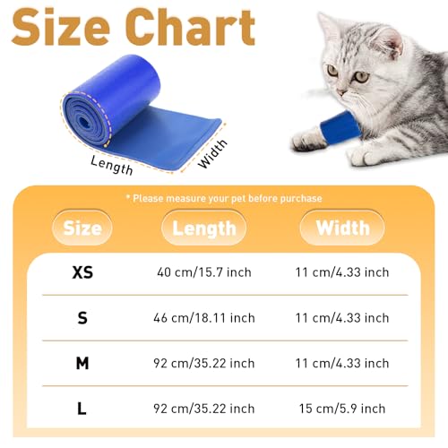 Image of Pet Fixation Splint, Pet Splint for Dogs /Cats, Polymer Foam Waterproof Hard Wearing Arbitrary Cutting Pet Leg Brace for Temporary Immobilisation of Fractures(Blue, XS)