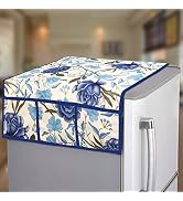 Refrigerator organizer dust Kitchen Fridge accessories top cover set cloth with 6 side storage