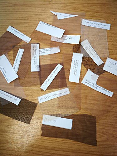 Ensemble : Un groupe de Nos Lacets/filets/Mono-filament. échantillon de lacets. Raide, classique en dentelle Cover