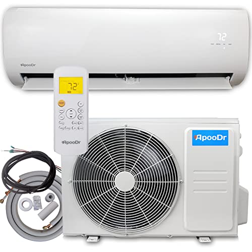12000 BTU Mini Split Air Conditioner Ductless Inverter System 17.4 SEER2 with Heat Pump 110V 1 Ton,with Installation Kit