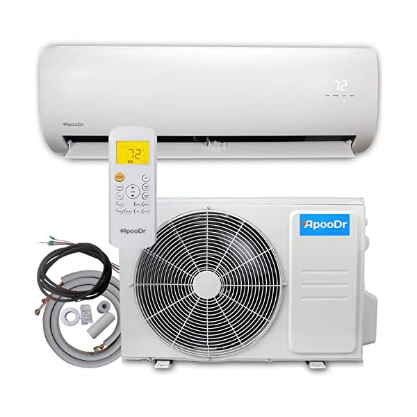 12000 BTU Mini Split Air Conditioner Ductless Inverter System 17.4 SEER2 with Heat Pump 110V 1 Ton,with Installation Kit