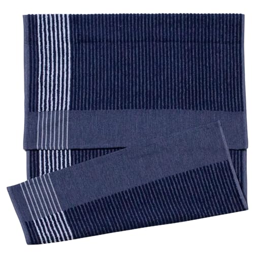 Devant Sports Towels Extra Large Caddy Golf Towel, Navy/White Stripes