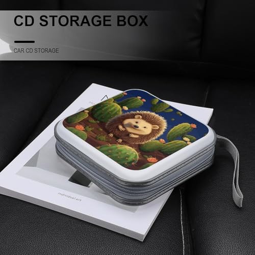 Étui pour CD Cactus hérisson porte-disques One Size plastique rigide - 5