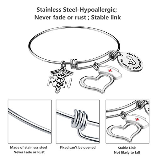 Nurse Gifts for Women - RN Nurse Bracelet, Nursing Graduation Gifts, Nurse Practitioner Gifts, Christmas Gifts for Nurse2