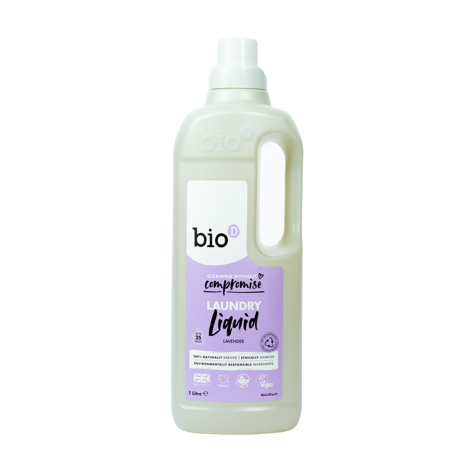 Lessive liquide lavande Bio D flacon 1l lot de 6 pour éliminer les odeurs et assouplir le linge