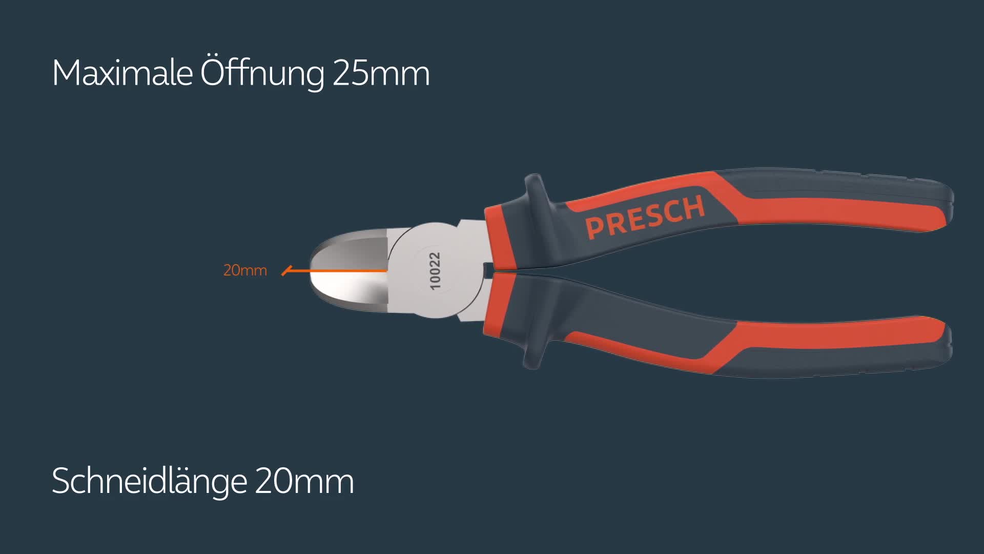 Presch Seitenschneider 160 mm gerade - Profi Kabelschneider gehärtet mit Mehrkomponenten Griff zum Draht trennen… – Bild 8