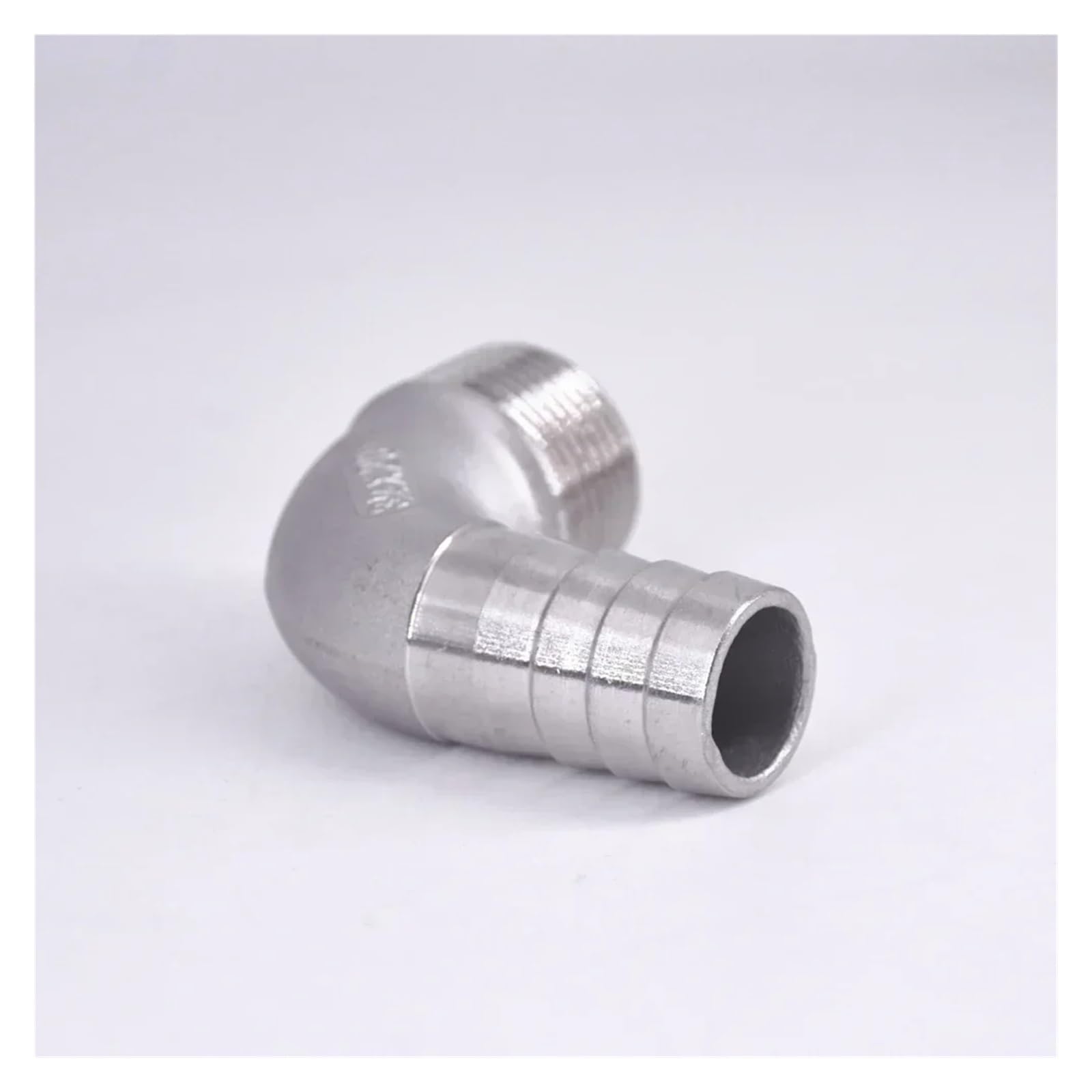 ISCBAFYX BSPT Macho 6 8 10 12 14 15-60 mm Codo de lengüeta para Manguera Conector de Montaje de tubería de Acero Inoxidable 304 de 90 Grados(32MM_1")