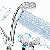 WEINS Handheld Shower Head and Back Scratcher Massager with 360 Degree Rotating Massage Balls! High Pressure 3-Setting Handheld Shower Head with MASSAGE BALLS, Shower Head Set with Hose and Bracket