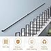 Drsyffsup Wall Mount Banister Handrail for Stairs Indoor and Outdoor, Matte Black Square Stair Railing Safety Grab Bar, Metal Wrought Iron Hand Rail Balustrade Foot Rail Support(10ft/3000mm)