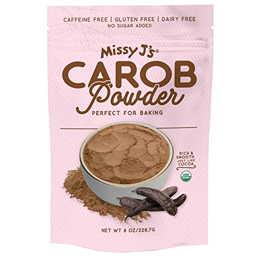 Missy J's Organic Roasted Carob Powder 8 Ounce 6 Pack | Carob Made, Vegan And Gluten-Free | Healthy Caffeine Free Substitute For Chocolate, Perfect For Snacks And Treats #TOP1