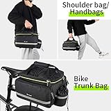 35L Bike Storage Bag Double Side Pannier Bags,Waterproof Cargo Rack Pack Saddle Bag Shoulder Bags with Rain Cover for Riding ,Multi-function Bicycle Rear Seat Trunk Panniers Pouch Cycling Accessories - Image 7