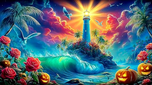 Rompecabezas de faro de 1000 piezas: puzzle educativo de 75x50cm para adultos y niños