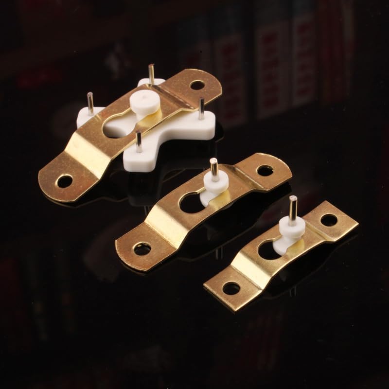 Image of 30pcs Photo Frame Hook Wall Mounted Mirror Picture Hanging Buckle Metal Keyhole Hanger Fasteners Hardware Accessories