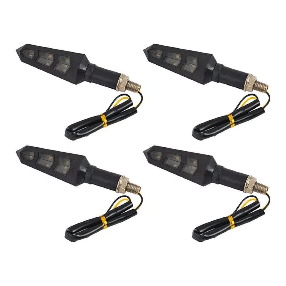 Luces Intermitentes LED Universales para Motocicleta 4 Unidades Color Ámbar Intermitentes