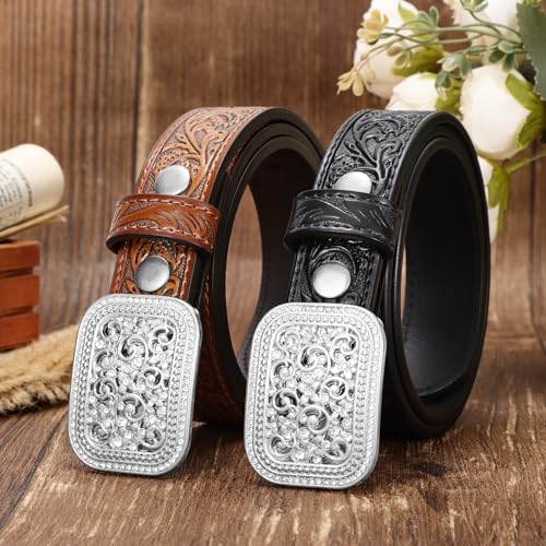 XZQTIVE Genuine Leather Belts for Boys Girls Vintage Kids Western Cowboy Cowgirl Belts Engraved Tooled Leather Belts2