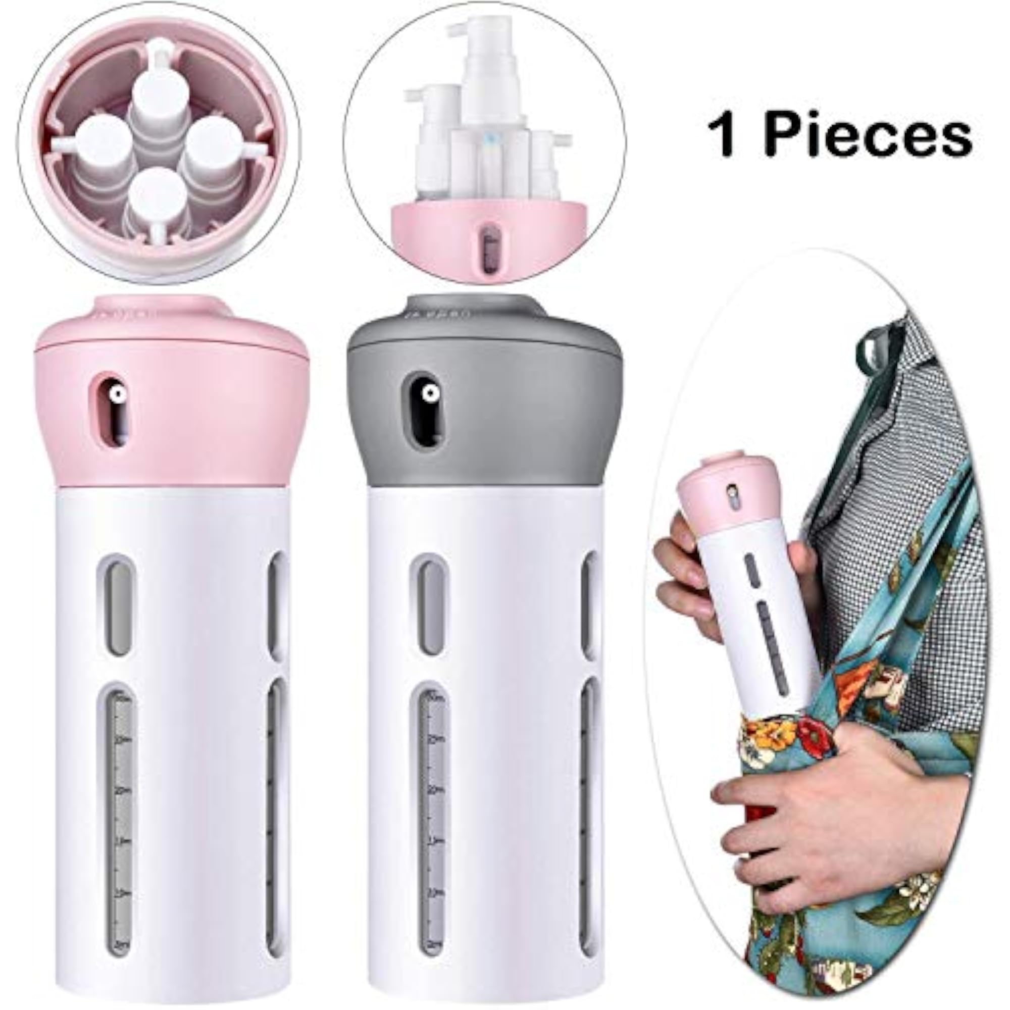4 in 1 Travel Dispenser Shampoo Lotion Gel Leak-Proof Containers