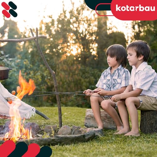 Brochette de barbecue en acier inoxydable avec manche en bois durable