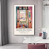 GKUVBF Affiche Matisse, peinture de paysage abstrait sur toile, classiques, rétro, galerie, art mural, images pour décoration d'intérieur, 70 x 100 cm, sans cadre