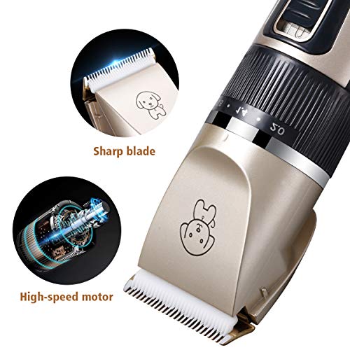 GAMURRY Dog Clippers, Pet Shaver Clippers, Low Noise Cordless Dog Grooming Kit, Electric Pet Hair Trimmers for Dogs Cats… - Image 4