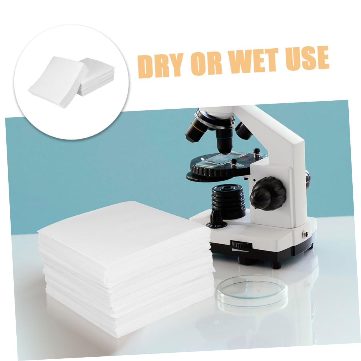 IMIKEYA 600pezzi Salviette per Pulizia di Lenti Tessuto Resistente Assorbono Rapidamente Oli Adatte per Pulizia Asciutta e Bagnata per Strumenti e Apparecchiature di Laboratorio