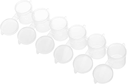 30 Strips 180 Pots Empty Paint Strips, 15ml Mini Paint Container with Lids, Clear Paint Pots Storage for Art, Craft