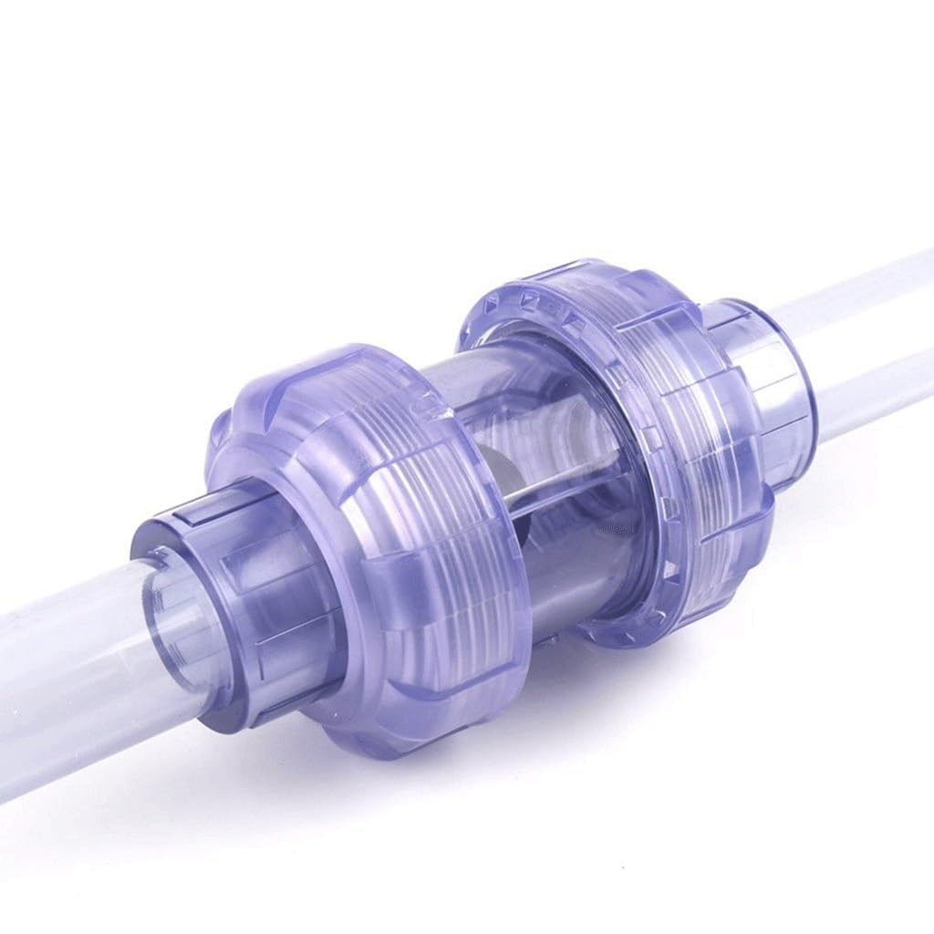 1pcs Trasparente PVC Valvola di Ritegno Non di Ritorno A Un Modo UPVC Raccordi for Tubi, for L'irrigazione del Giardino Acquario di Pesce(40MM)