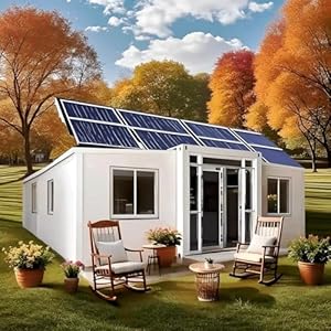 20ft Tiny Home for Sale Prefab Modular Container House with 2 Bedroom Fully Complete Kitchen and Bathroom Small Prefabricated Mobile Tiny Houses for Outdoor Adults Portable Expandable Cabin Kit