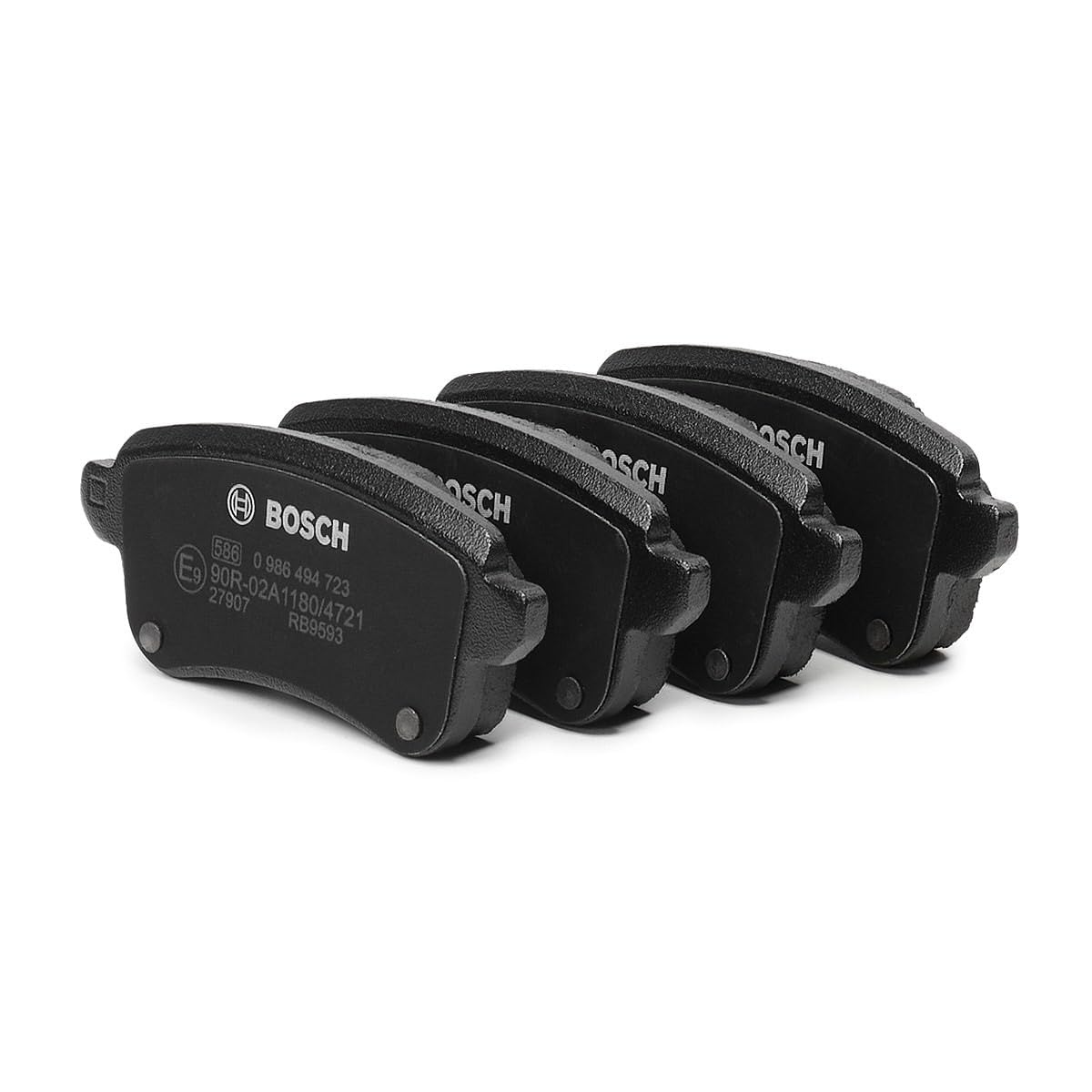 Bosch BP1738 - Plaquettes de Frein Arrière pour Voiture - Qualité Bosch - Réduction du Bruit et de la Poussière - Certifié ECE-R90 - Sans Cuivre - Jeu de 4 Plaquettes - Avec Accessoires | Compatible avec: RENAULT ESPACE V, GRAND SCÉNIC IV, MEGANE IV Grand