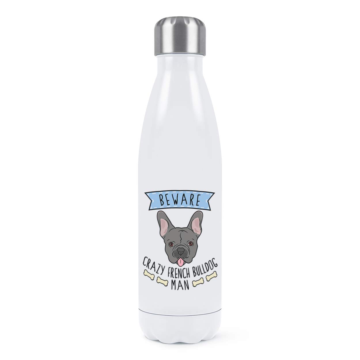 Bouteille Eau Bouledogue Français Isolée pour le Sport et le Bureau
