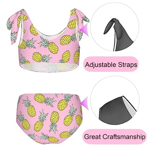 CaTaKu Girls Swimsuit Two Piece Toddler Swimwear Kids Bathing Suits for Girls Bikini Set 3-12T2