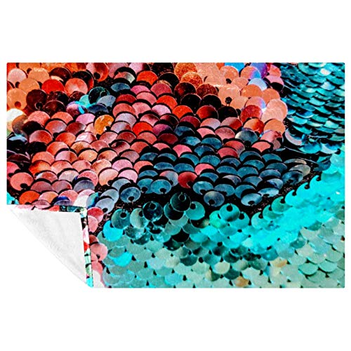 Plaid multicolore à paillettes 150x100 cm imprimé L Ot - 2