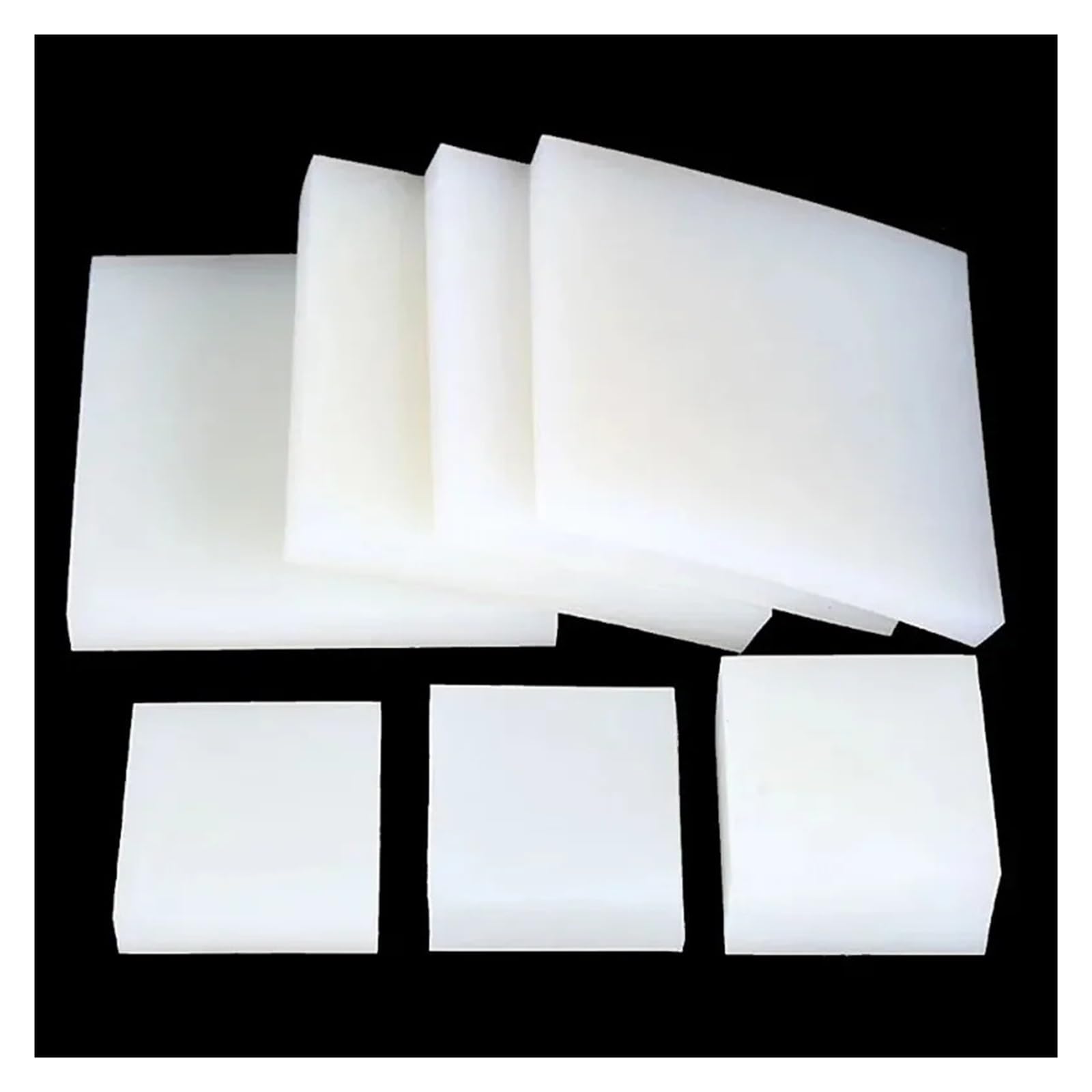 Láminas de correx lámina de Caucho, Material para Lámina de Caucho de Silicona Blanca (100 x 100 mm, 150 x 150 mm, 200 x 200 mm, 300 x 300 mm, Grosor de 2 a 15 mm)(200 x 200 x 8mm)
