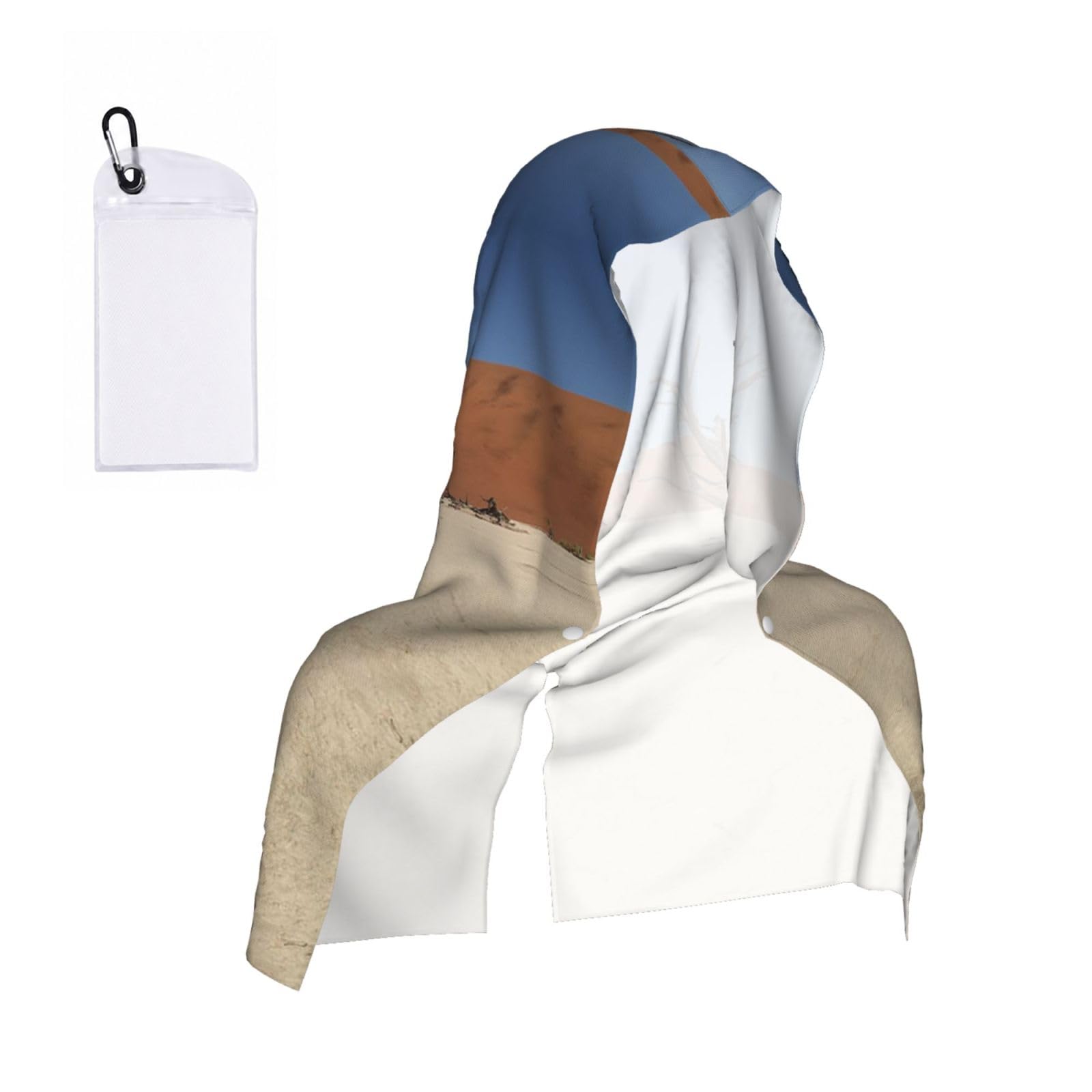 WXWJSHMGC Desert Plant Print Cooling Hoodie Towel, Cooling Towels For Neck And Face Sun Protection Instant Cool Hoodie(Sport/Camping/Work Out/Hot Weather)