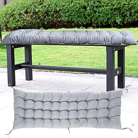 ACCZ Rocking Chair Cushion, 67in Outdoor Patio Cushions Soft Wicker Chair Cushions for Outdoor Furniture, Outdoor Bench Cushion, for Indoor/Outdoor, Kitchen Benches (Grey 63x19in) Cover