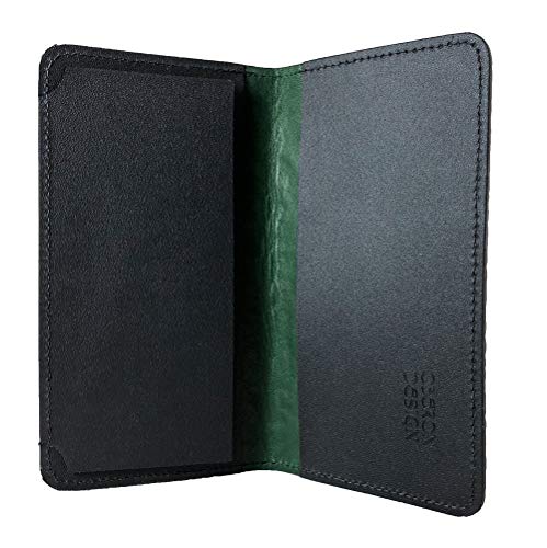 Oberon Design Celtic Braid Embossed Genuine Leather Checkbook Cover, 3.5X6.5 Inches, Green, Made In The Usa #TOP4