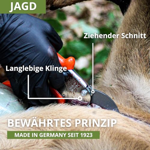 Original LÖWE Jagdschere 1.117 - Schneiden statt Sägen - Robuste Amboss-Schere zum Aufbrechen & Zerwirken von Fleisch und Knochen - ideal für Jäger und Förster