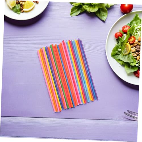 Healifty 300 pitillos flexibles de colores desechables miniatura 5