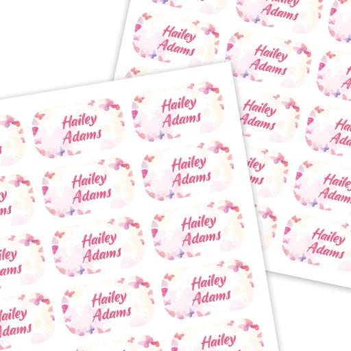 Color Stick On Name Tags 160pcs - Clothing Labels for Nursing Home & Daycare, Personalized Stickers for Home, Camp, School, & More, Waterproof Labels