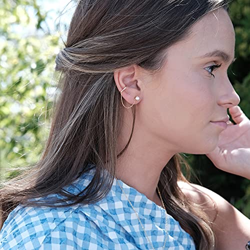 Dainty Gold Chain Earcuff | Cuff to Lobe Earrings | Minimal Ear Harness Connected | 18K Gold Plated Sterling Silver | Sold as A Single (Not Pair)4