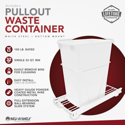 Contenedor de basura blanco de acero extraíble miniatura 4