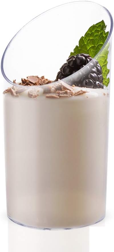 Hard Plastic Reusable Dessert Shooter Cup 70ml - Set of 12 | Dessert Unique Design 46C