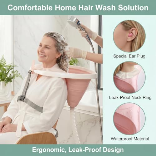 Portable Collapsible Shampoo Bowl Set: Collapsible Hair Washing Basin by DorceDwell - Used condition - Image 5