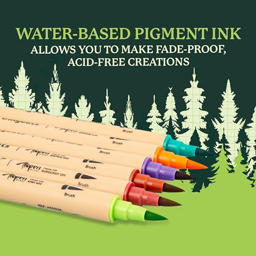Carnet A5 Dingbats et Stylos Double Pointe Ātopen Anti Transpercement