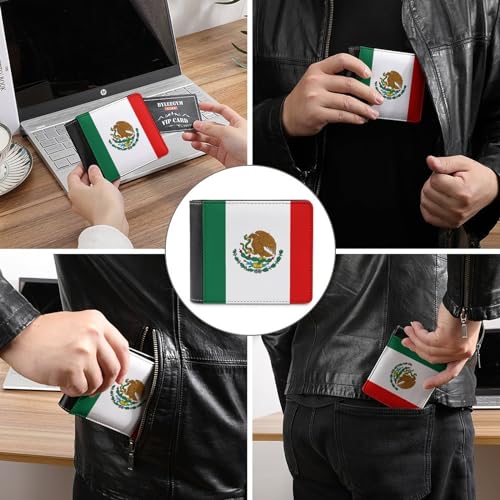 Mexico Flag Mens Short Wallet，coin Wallet, Card Bag, Certificate Storage Bag3
