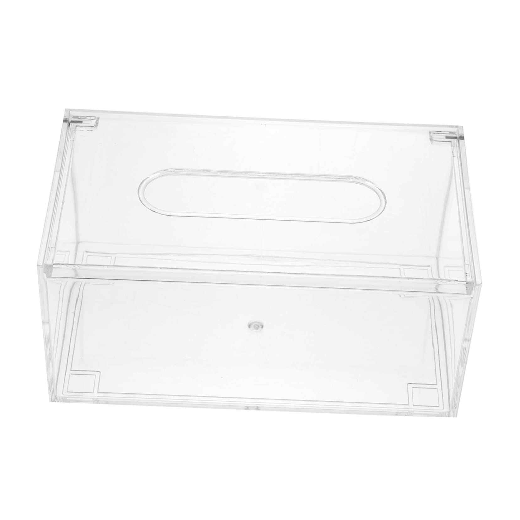 UTHCLO Paper Box Tissue Holder Modern Acrylic Box Cover Rectangular Organizer