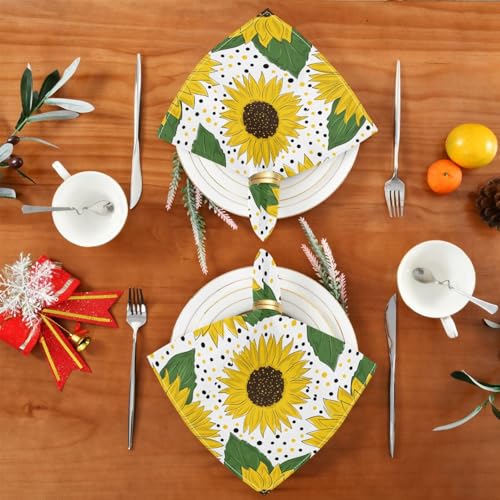 Servilletas de Tela con Girasoles Pack de 6 20x20in miniatura 5