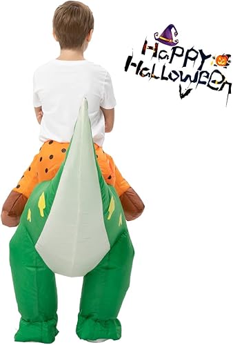 Miniatura 7 de GAOMON Disfraz inflable para niños, disfraces inflables de Halloween, disfraz de dinosaurio inflable, disfraces inflables para montar en un T-Rex